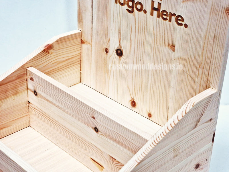 Load image into Gallery viewer, Natural Pine Low Tiered Countertop Display - Custom Wood Designs