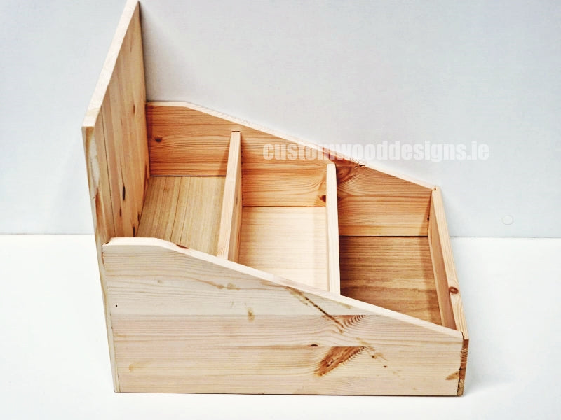 Load image into Gallery viewer, Natural Pine Low Tiered Countertop Display - Custom Wood Designs