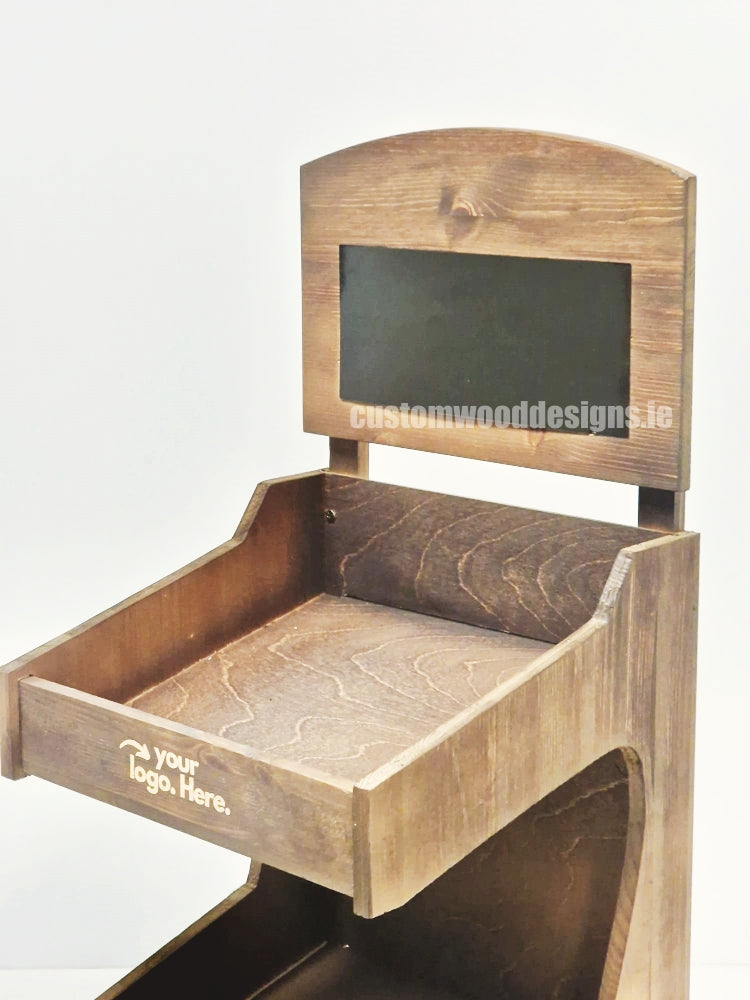 Load image into Gallery viewer, Dark Pine Two-Tiered Countertop Display for Baked Goods - Custom Wood Designs