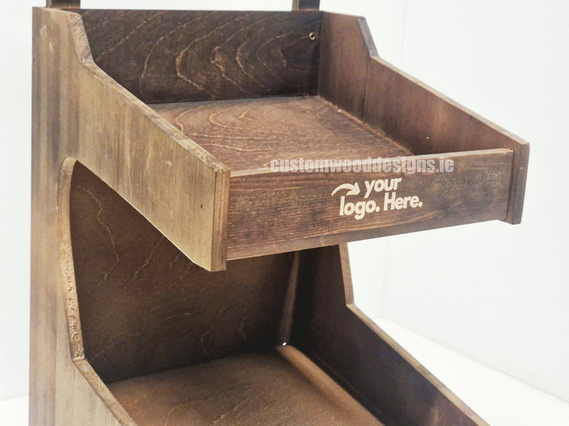 Load image into Gallery viewer, Dark Pine Two-Tiered Countertop Display for Baked Goods - Custom Wood Designs