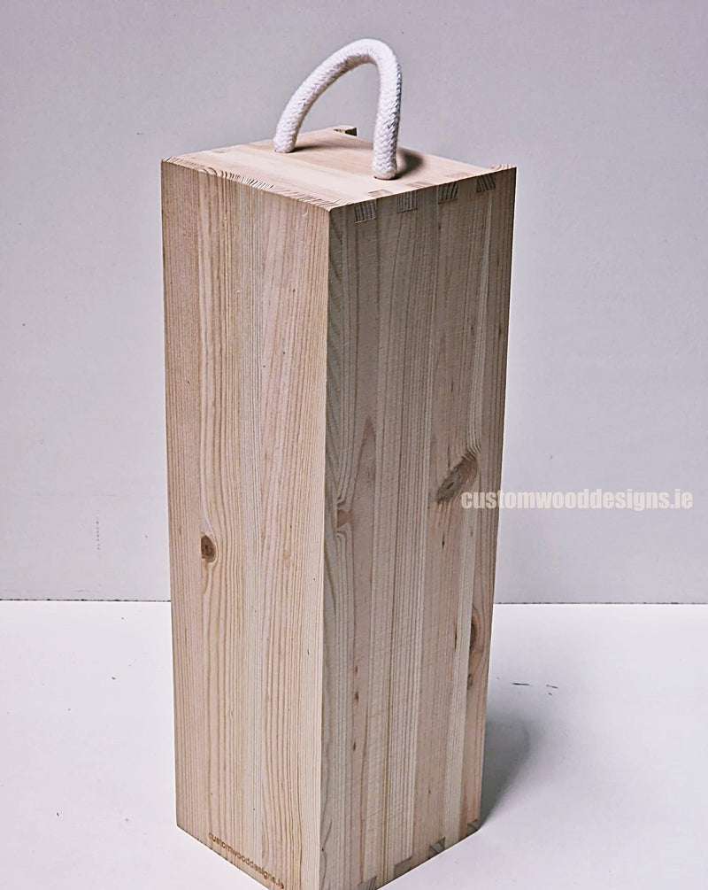 Load image into Gallery viewer, Sliding Lid 1 Bottle Box - Natural x 25 Corporate Gift Box with Wood Wool Custom Wood Designs __label: Multibuy gift gift box single box wine box wood wool CustomWoodDesignsIrelandCorporategiftboxesBottleBoxesGiftingboxesforbottleslaserengravedbottleboxespersonalisedbottleboxesCorporateboxesru_7_419bfa9b-d045-4d14-a733-53d2818e940c