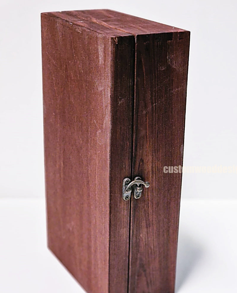 Load image into Gallery viewer, Hinged Lid 2 Bottle Box - Burgundy x25 Custom Wood Designs __label: Multibuy Bottle Box Bottle Boxes gift box Gift Boxes Single bottle box wooden Box CustomWoodDesignsIrelandCorporategiftboxesBottleBoxesGiftingboxesforbottleslaserengravedbottleboxespersonalisedbottleboxesCorporateboxesrusticboxwinebo_10_1f1f8572-729b-4254-9de6-5de4