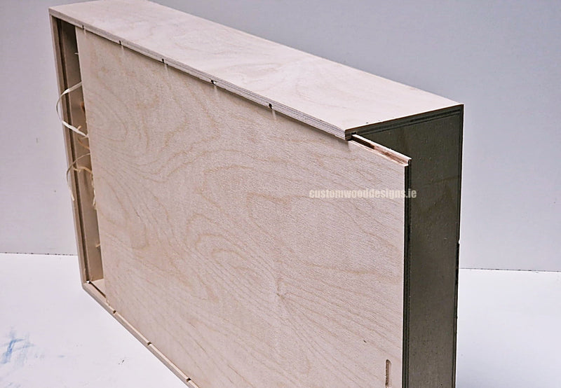 Load image into Gallery viewer, Sliding Lid 6 Bottle Box - Natural x 25 Corporate Gift Box with Wood Wool Custom Wood Designs box corporate gift hamper triple wine box wood wool CustomWoodDesignsIrelandCorporategiftboxesBottleBoxesGiftingboxesforbottleslaserengravedbottleboxespersonalisedbottleboxesCorporateboxesrusticboxwinebo_10_c695293d-499d-4e82-888e-311a