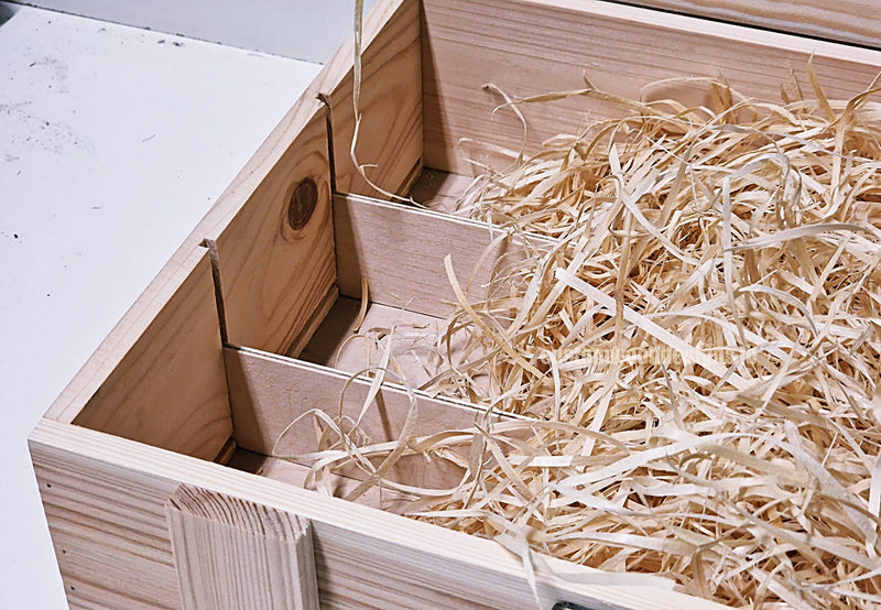 Load image into Gallery viewer, Rustic 3 Bottle Box - Natural x 25 Corporate Gift Box with Wood Wool Custom Wood Designs __label: Multibuy box corporate gift hamper triple wine box wood wool CustomWoodDesignsIrelandCorporategiftboxesBottleBoxesGiftingboxesforbottleslaserengravedbottleboxespersonalisedbottleboxesCorporateboxesrusticboxwinebo_20