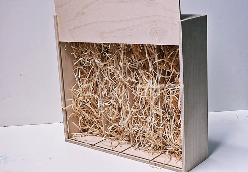 Load image into Gallery viewer, Sliding Lid 4 Bottle Box - Natural x 25 Corporate Gift Box with Wood Wool Custom Wood Designs box corporate gift hamper triple wine box wood wool CustomWoodDesignsIrelandCorporategiftboxesBottleBoxesGiftingboxesforbottleslaserengravedbottleboxespersonalisedbottleboxesCorporateboxesrusticboxwinebo_4_431baa89-f784-4b2b-8370-bf3f5