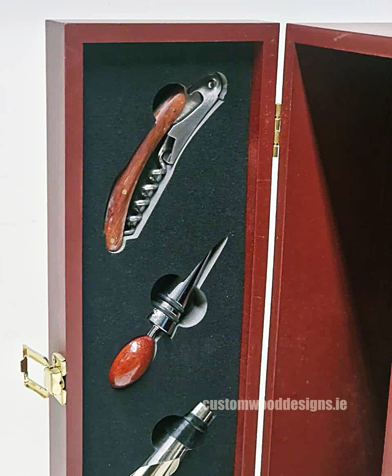 Load image into Gallery viewer, Bamboo Wine Box & Opener set - Rosewood Custom Wood Designs CustomWoodDesignsIrelandCorporategiftboxesBottleBoxesGiftingboxesforbottleslaserengravedbottleboxespersonalisedbottleboxesCorporateboxesrusticboxwinebo_4_e25c56d8-ce47-4833-921a-b3db4