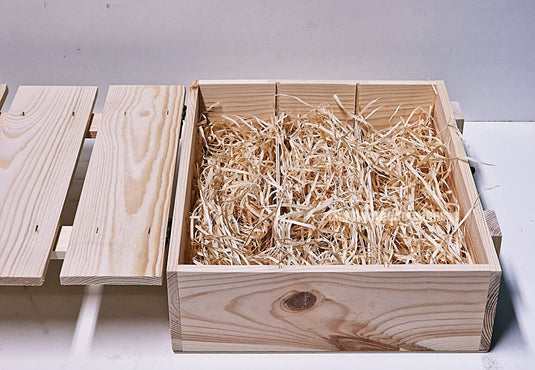 Rustic 3 Bottle Box - Natural x 25 Corporate Gift Box with Wood Wool Custom Wood Designs __label: Multibuy box corporate gift hamper triple wine box wood wool CustomWoodDesignsIrelandCorporategiftboxesBottleBoxesGiftingboxesforbottleslaserengravedbottleboxespersonalisedbottleboxesCorporateboxesrusticboxwinebo_6_bcd75dee-e326-48bd-b01e-a98bbcdfe301