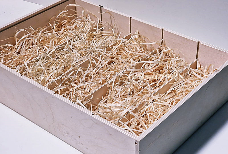 Load image into Gallery viewer, Sliding Lid 5 Bottle Box - Natural x 25 Corporate Gift Box with Wood Wool Custom Wood Designs box corporate gift hamper triple wine box wood wool CustomWoodDesignsIrelandCorporategiftboxesBottleBoxesGiftingboxesforbottleslaserengravedbottleboxespersonalisedbottleboxesCorporateboxesrusticboxwinebo_8_0b9298db-88ad-4fe1-8ed9-c586f