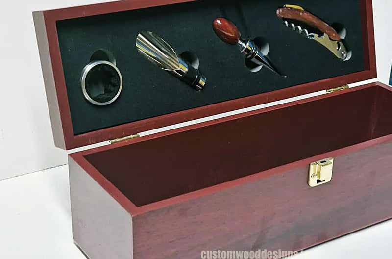 Load image into Gallery viewer, Bamboo Wine Box & Opener set - Rosewood Custom Wood Designs CustomWoodDesignsIrelandCorporategiftboxesBottleBoxesGiftingboxesforbottleslaserengravedbottleboxespersonalisedbottleboxesCorporateboxesrusticboxwinebo_8_31ac3775-3c16-4590-8c30-54a86