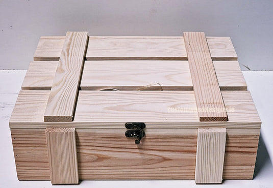 Rustic 3 Bottle Box - Natural x 25 Corporate Gift Box with Wood Wool Custom Wood Designs __label: Multibuy box corporate gift hamper triple wine box wood wool CustomWoodDesignsIrelandCorporategiftboxesBottleBoxesGiftingboxesforbottleslaserengravedbottleboxespersonalisedbottleboxesCorporateboxesrusticboxwinebo_8_a0e90501-fe9d-4609-9260-e4f2f68d102c