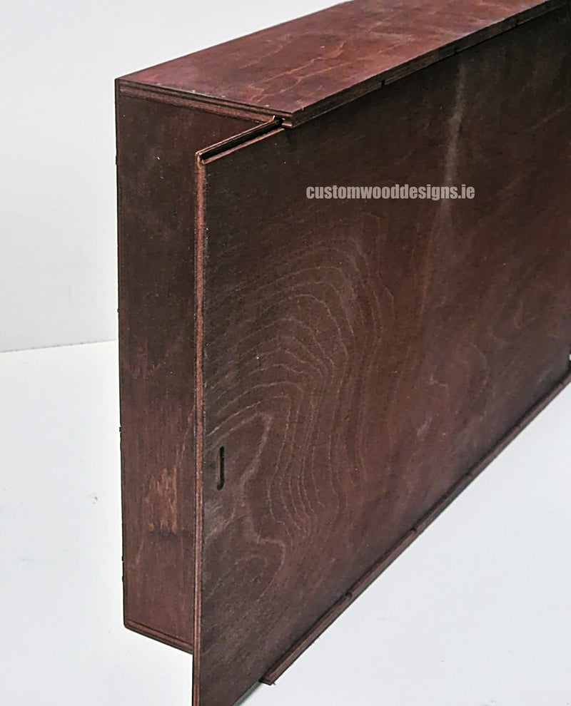 Load image into Gallery viewer, Sliding Lid 6 Bottle Box - Burgundy x 25 Corporate Gift Box with Wood Wool Custom Wood Designs box corporate gift hamper triple wine box wood wool CustomWoodDesignsIrelandCorporategiftboxesBottleBoxesGiftingboxesforbottleslaserengravedbottleboxespersonalisedbottleboxesCorporateboxesrusticboxwinebo_9_71bc7218-414c-431a-8332-c6557