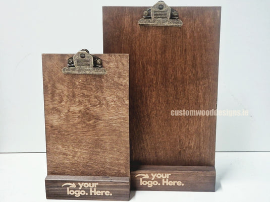 Clipboard Block Set - A4 Rich Brown x10 Custom Wood Designs CustomWoodDesignsIrelandDoublesidedA4sizePointofsaleInformationholderA4clipboardandblocksetInformationDisplayretailhospitalitycorporateCWD_10