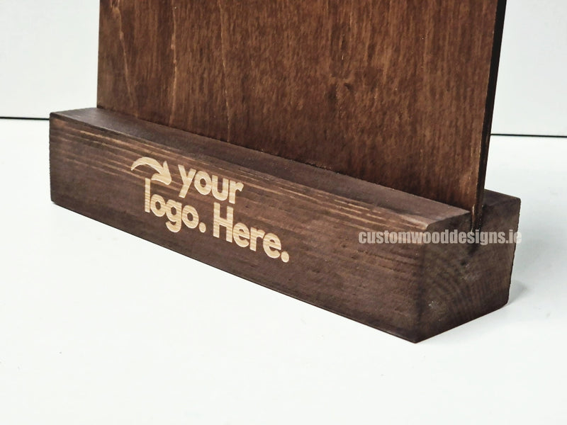 Load image into Gallery viewer, Clipboard Block Set - A4 Rich Brown x10 Custom Wood Designs CustomWoodDesignsIrelandDoublesidedA4sizePointofsaleInformationholderA4clipboardandblocksetInformationDisplayretailhospitalitycorporateCWD_11_60603078-bb94-443d-a2a5-db9a90f890a8