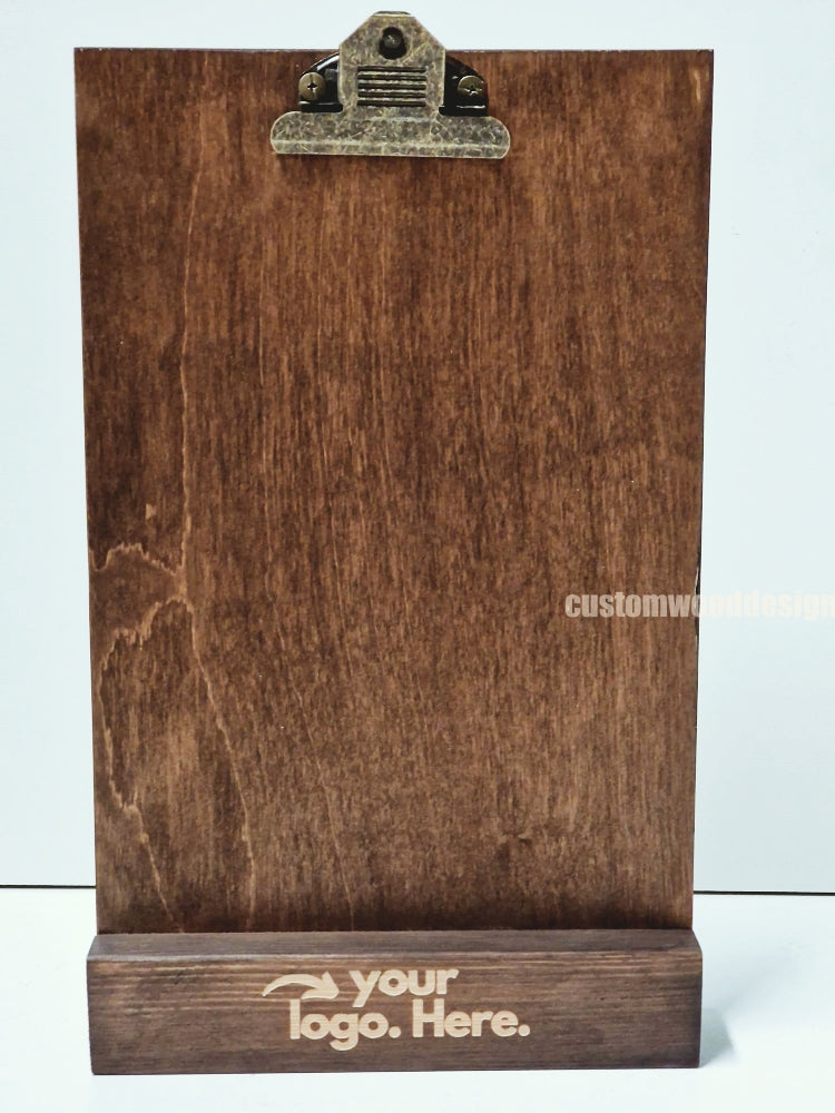 Load image into Gallery viewer, Clipboard Block Set - A4 Rich Brown x10 Custom Wood Designs CustomWoodDesignsIrelandDoublesidedA4sizePointofsaleInformationholderA4clipboardandblocksetInformationDisplayretailhospitalitycorporateCWD_3_63a1a25f-0f2b-40f5-97a3-7732e0a21865