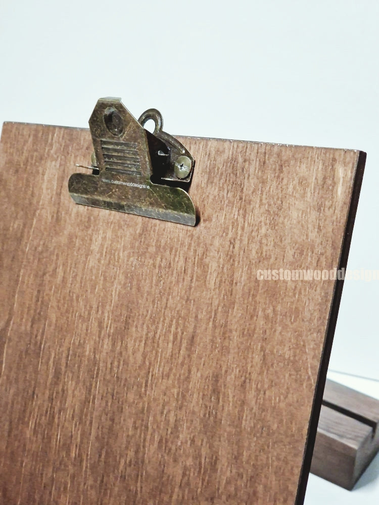 Load image into Gallery viewer, Clipboard Block Set - A4 Rich Brown x10 Custom Wood Designs CustomWoodDesignsIrelandDoublesidedA4sizePointofsaleInformationholderA4clipboardandblocksetInformationDisplayretailhospitalitycorporateCWD_4_1baed435-8125-470f-8c0e-9b511969cc76