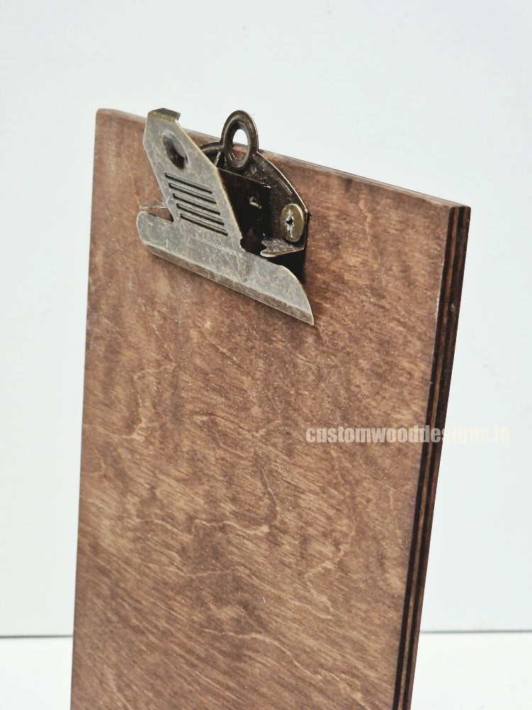 Load image into Gallery viewer, Clipboard Block Set - A5 Rich Brown x10 Custom Wood Designs CustomWoodDesignsIrelandDoublesidedA4sizePointofsaleInformationholderA4clipboardandblocksetInformationDisplayretailhospitalitycorporateCWD_4_9b1b5b7a-452f-4a9f-ae25-47fe3cfd3a2a