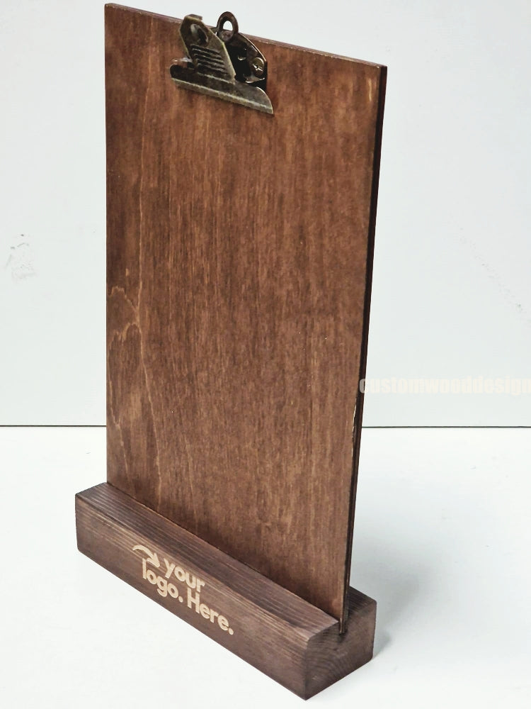 Load image into Gallery viewer, Clipboard Block Set - A4 Rich Brown x10 Custom Wood Designs CustomWoodDesignsIrelandDoublesidedA4sizePointofsaleInformationholderA4clipboardandblocksetInformationDisplayretailhospitalitycorporateCWD_8