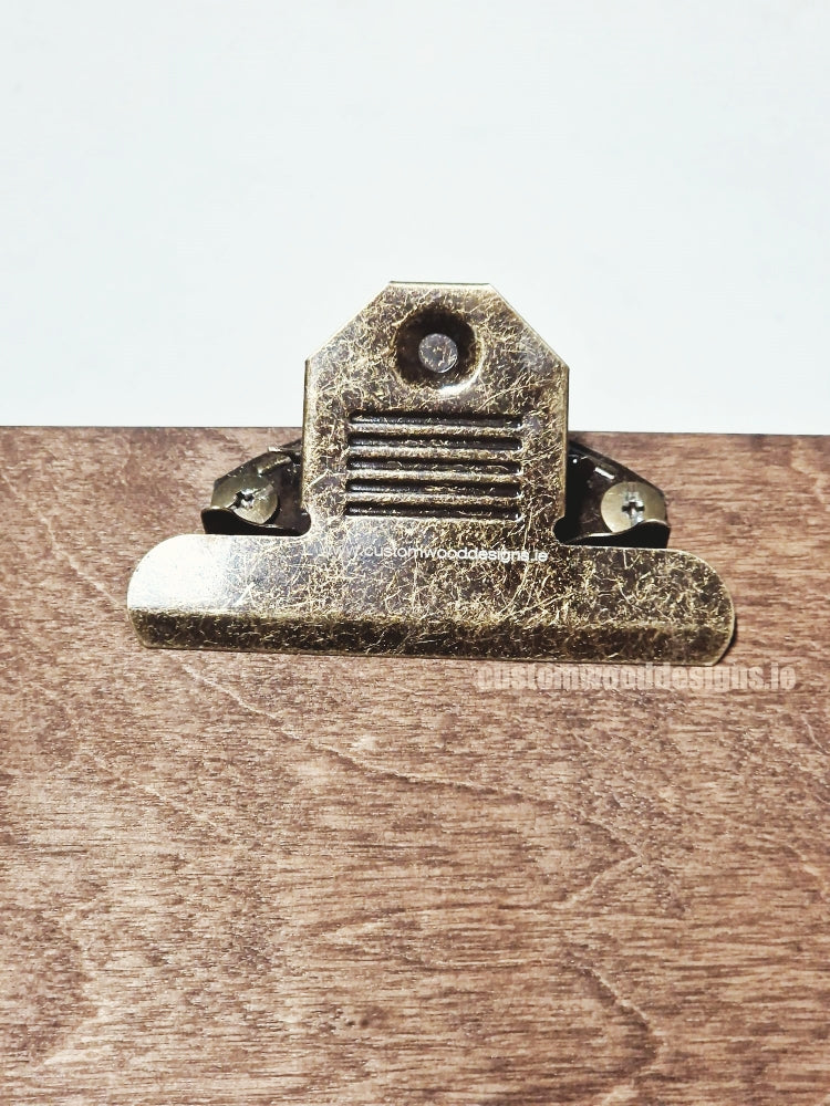 Load image into Gallery viewer, Clipboard Block Set - A5 Rich Brown x10 Custom Wood Designs CustomWoodDesignsIrelandDoublesidedA4sizePointofsaleInformationholderA4clipboardandblocksetInformationDisplayretailhospitalitycorporateCWD_8_96d55aa8-3925-4a5e-af71-682d609a01a7