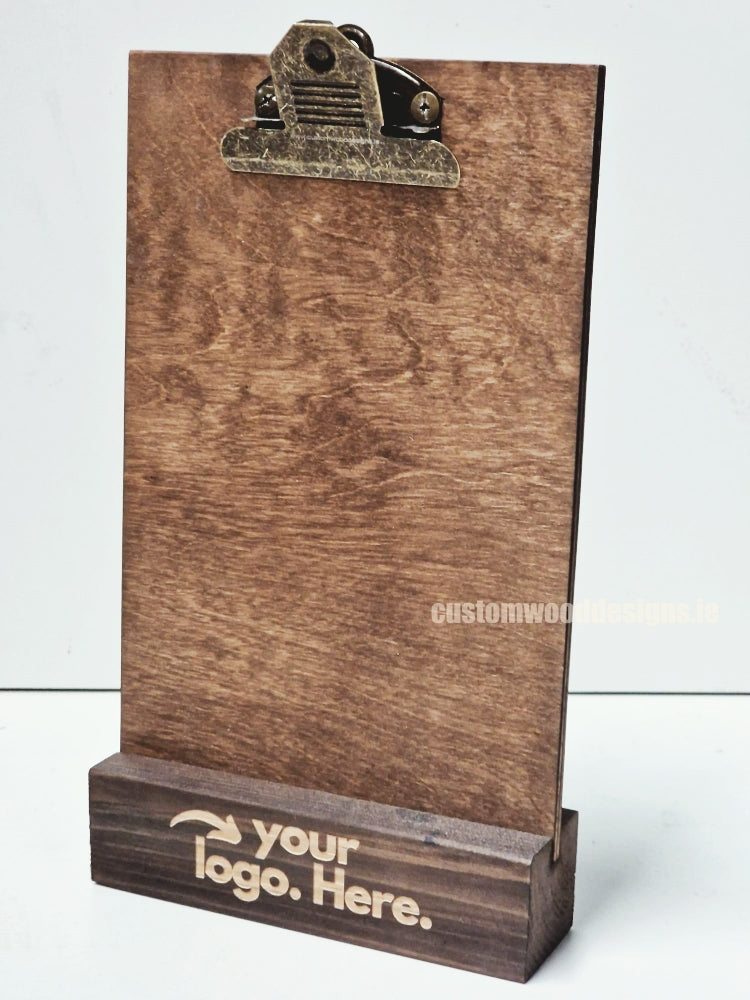 Load image into Gallery viewer, Clipboard Block Set - A5 Rich Brown x10 Custom Wood Designs CustomWoodDesignsIrelandDoublesidedA4sizePointofsaleInformationholderA4clipboardandblocksetInformationDisplayretailhospitalitycorporateCWD_9_8c96ed7b-4d2b-4876-977a-b307bd23b2bc