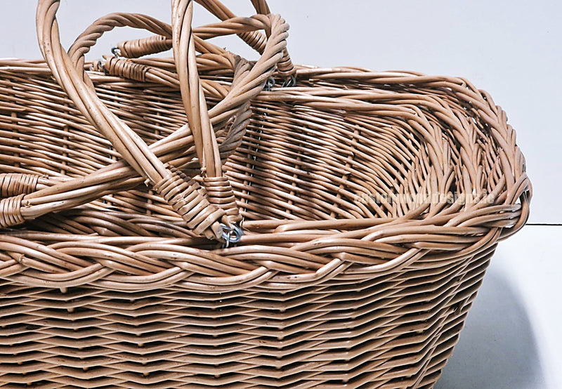 Load image into Gallery viewer, 10 x Market/Shop Basket - 16hx43x33 Custom Wood Designs __label: Multibuy CustomWoodDesignsIrelandIrishsuppliuerofWickerbasketsnaturalwickerbasketsPolywickebasketscorporategiftingbasketsretaildisplaybasketsdisplaybasketsgifting_26_06cb5519-5d2c-4b16-af75-ab125627b980