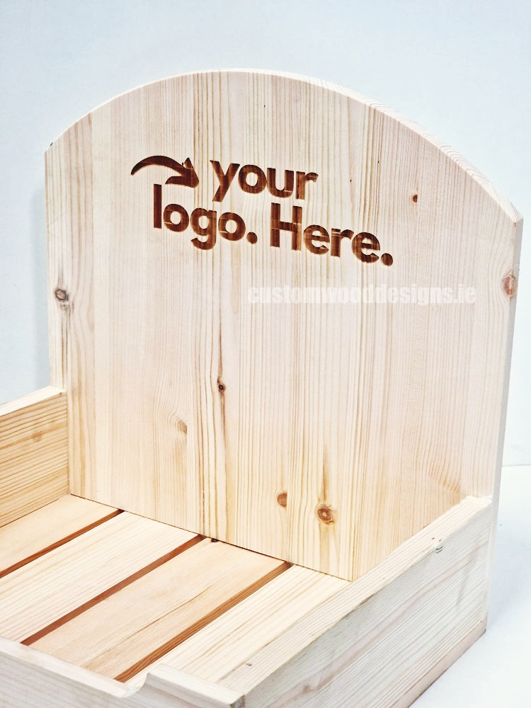 Load image into Gallery viewer, Natural Pine Crate-Style countertop Display - Custom Wood Designs