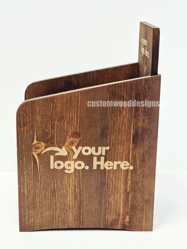 Load image into Gallery viewer, Dark Pine Three-Shelf Compact Countertop Display - Custom Wood Designs