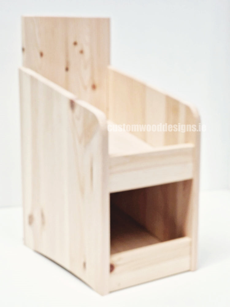 Load image into Gallery viewer, Natural Pine Two-Tier Compact Countertop Display - Custom Wood Designs
