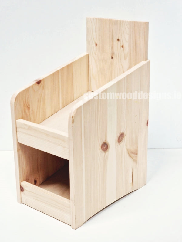 Load image into Gallery viewer, Natural Pine Two-Tier Compact Countertop Display - Custom Wood Designs