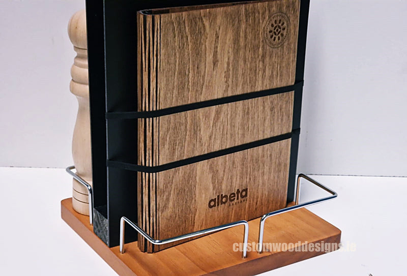 Load image into Gallery viewer, Chalkboard Table Caddy - Pack of 6 Custom Wood Designs __label: Multibuy CustomWoodDesignsIrelandTablecaddyrestaurantcaddiestablecaddyhotelrestauranttablecondimentcarrierrestaurantchalkboardcndimentholdertableserverhospitalityserviceporoducts_11_9f37e148-4f57-428f-ae3c-ffbebd16a9f5
