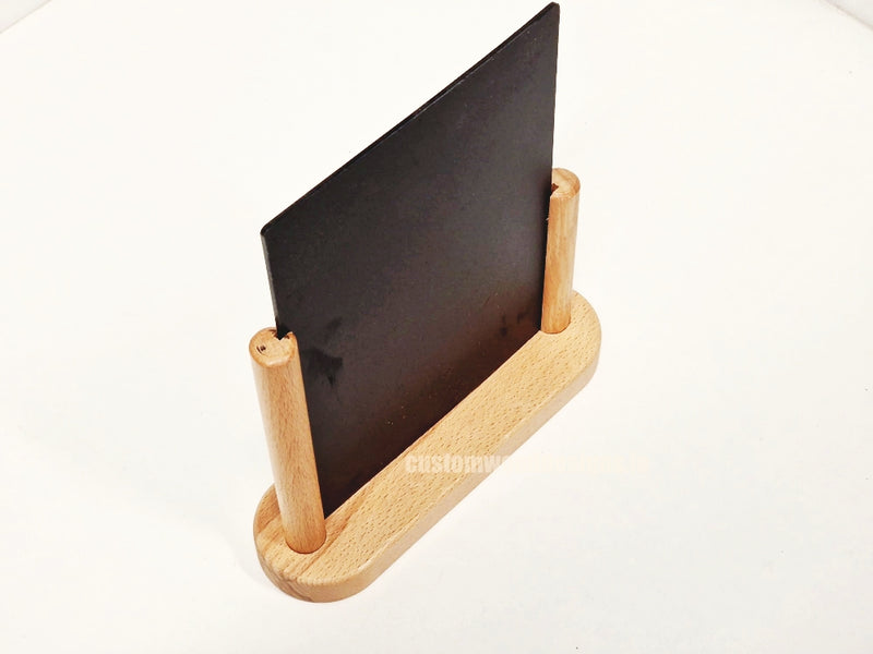 Load image into Gallery viewer, Tabletop Chalkboard Small Teak Finish. Pack of 6 - Custom Wood Designs