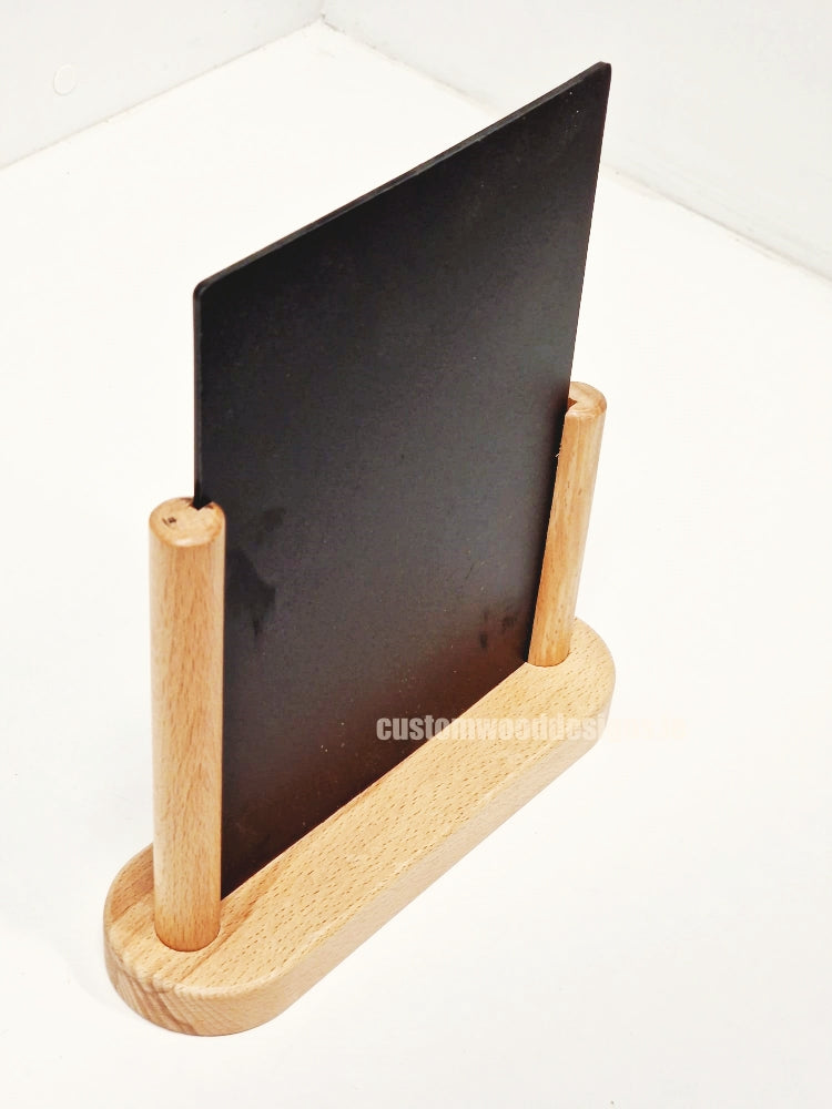 Load image into Gallery viewer, Tabletop Chalkboard Small Teak Finish. Pack of 6 - Custom Wood Designs