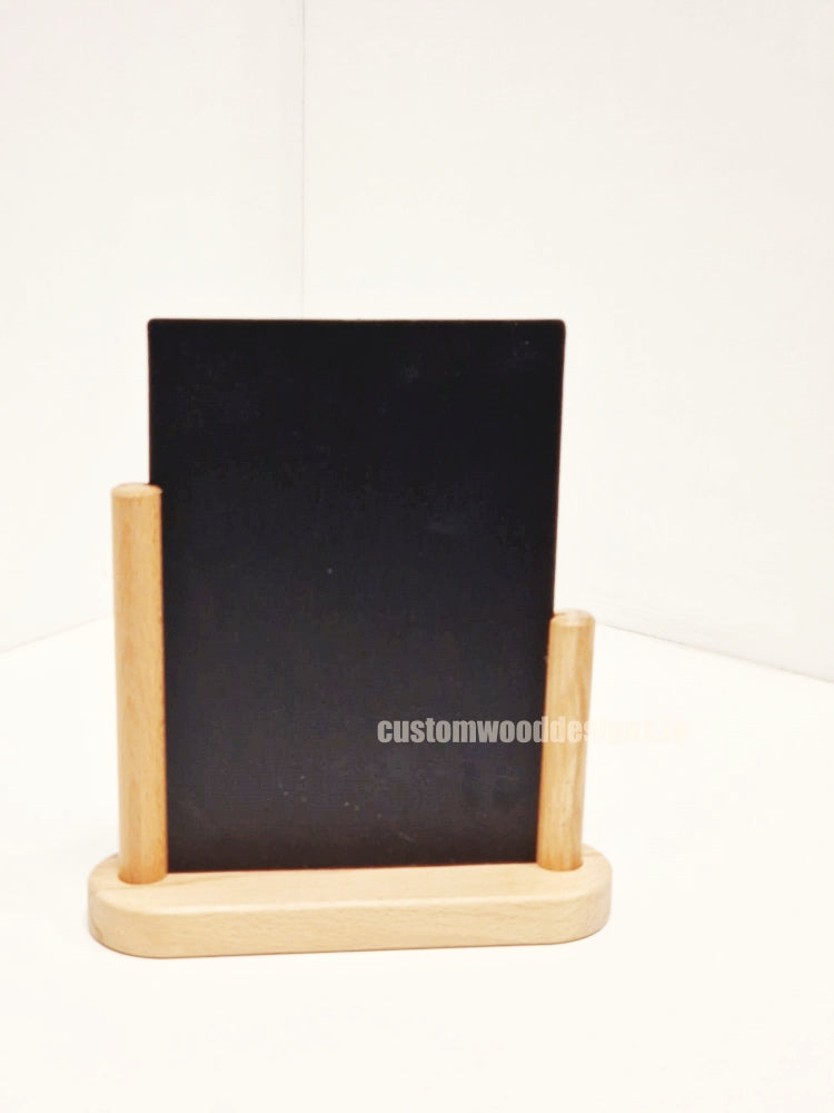 Load image into Gallery viewer, Tabletop Chalkboard Small Teak Finish. Pack of 6 - Custom Wood Designs