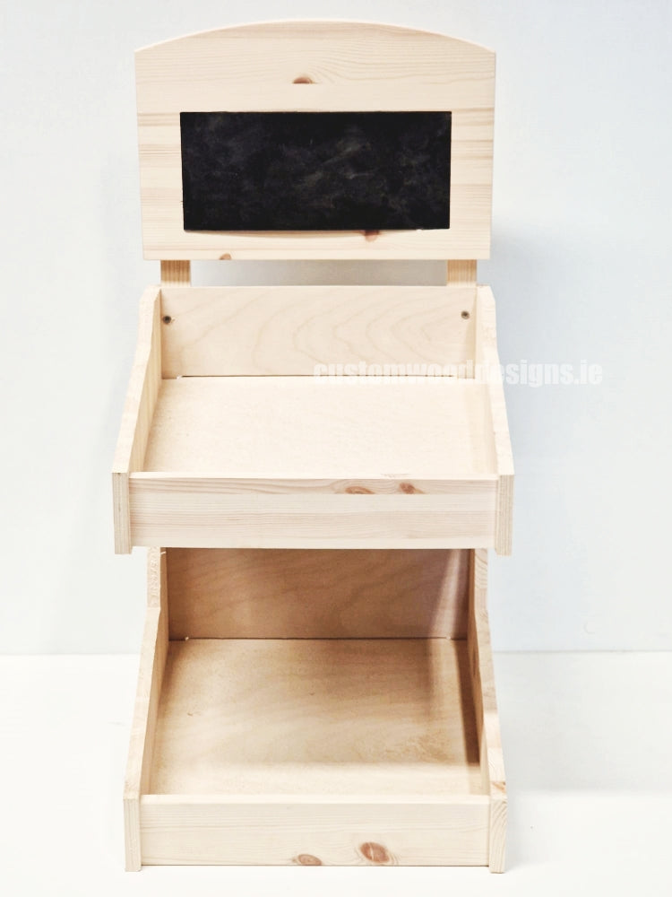 Load image into Gallery viewer, Natural Pine Two-Tiered Countertop Display for Baked Goods - Custom Wood Designs