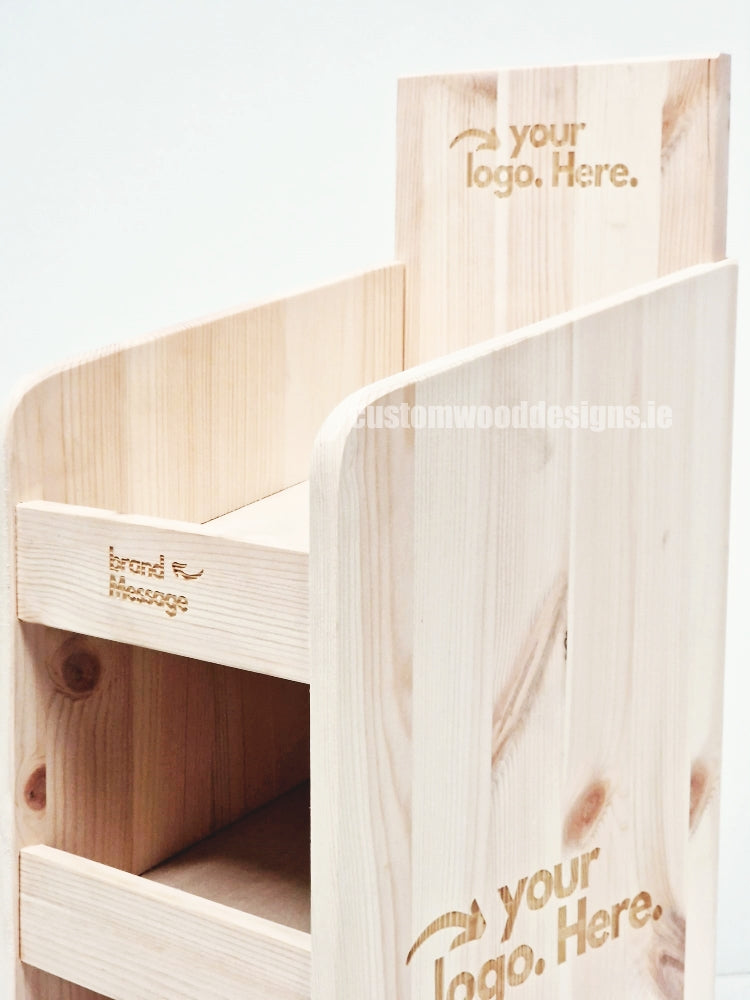 Load image into Gallery viewer, Natural Pine Three-Shelf Compact Countertop Display - Custom Wood Designs