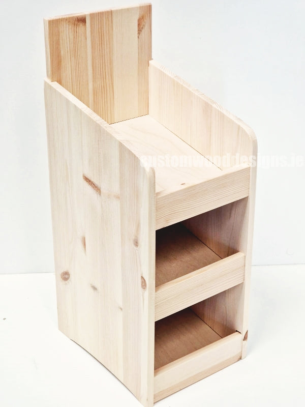 Load image into Gallery viewer, Natural Pine Three-Shelf Compact Countertop Display - Custom Wood Designs