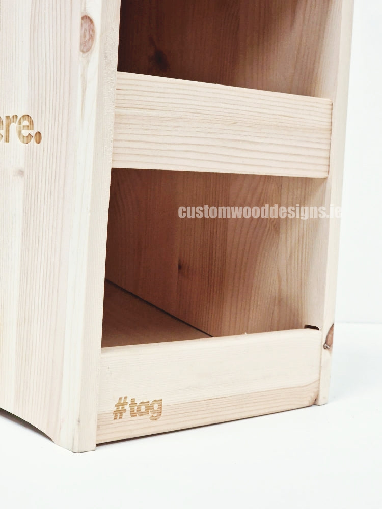 Load image into Gallery viewer, Natural Pine Three-Shelf Compact Countertop Display - Custom Wood Designs