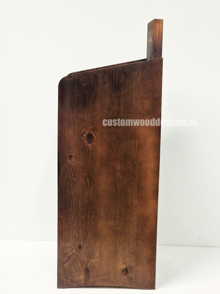 Load image into Gallery viewer, Dark Pine Four-Shelf Compact Countertop Display - Custom Wood Designs