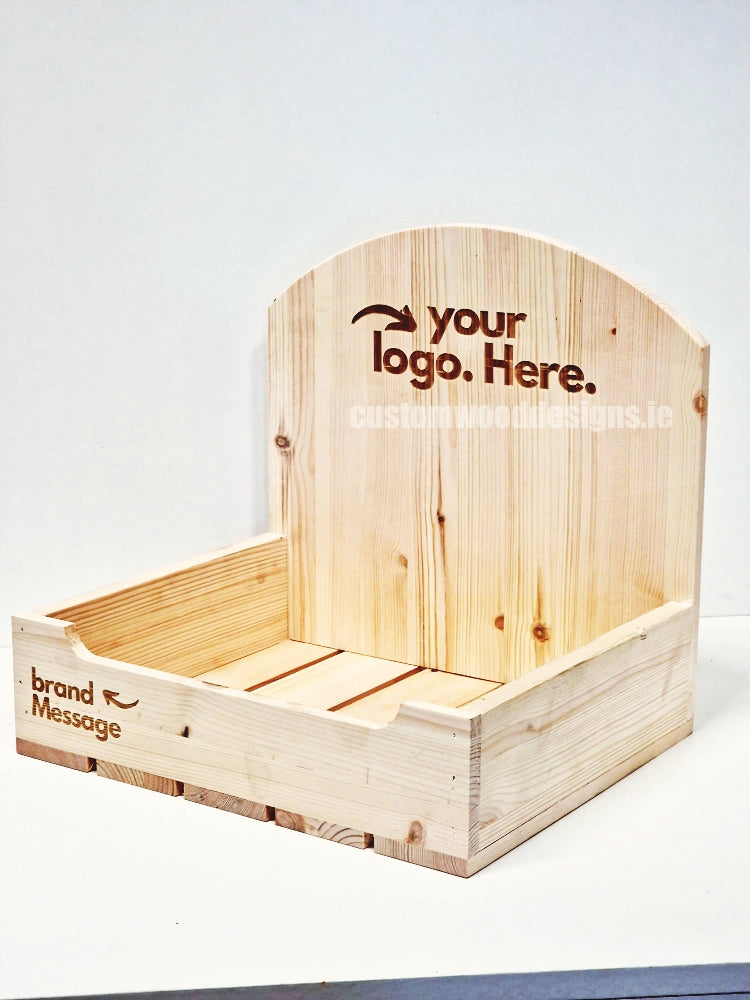 Load image into Gallery viewer, Natural Pine Crate-Style countertop Display - Custom Wood Designs