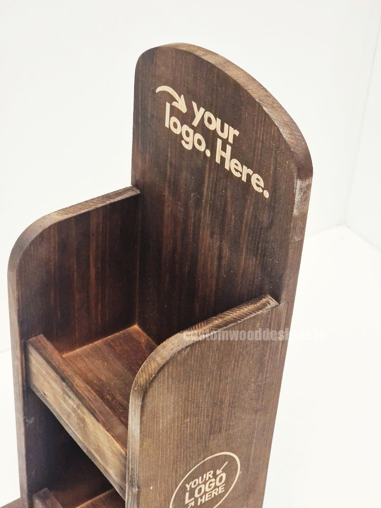 Load image into Gallery viewer, Dark Pine Mini Two-Tier Countertop Display - Custom Wood Designs