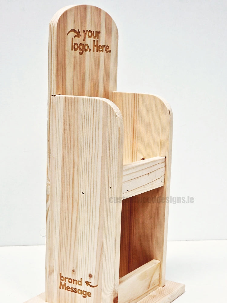Load image into Gallery viewer, Natural Pine Mini Two-Tier Countertop Display - Custom Wood Designs