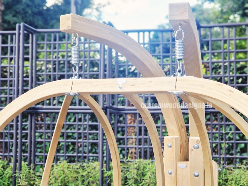 Load image into Gallery viewer, Amazonas Royal Wood Hanging Chair and Frame set, wooden swing chair with custom design, ideal for outdoor garden relaxation.