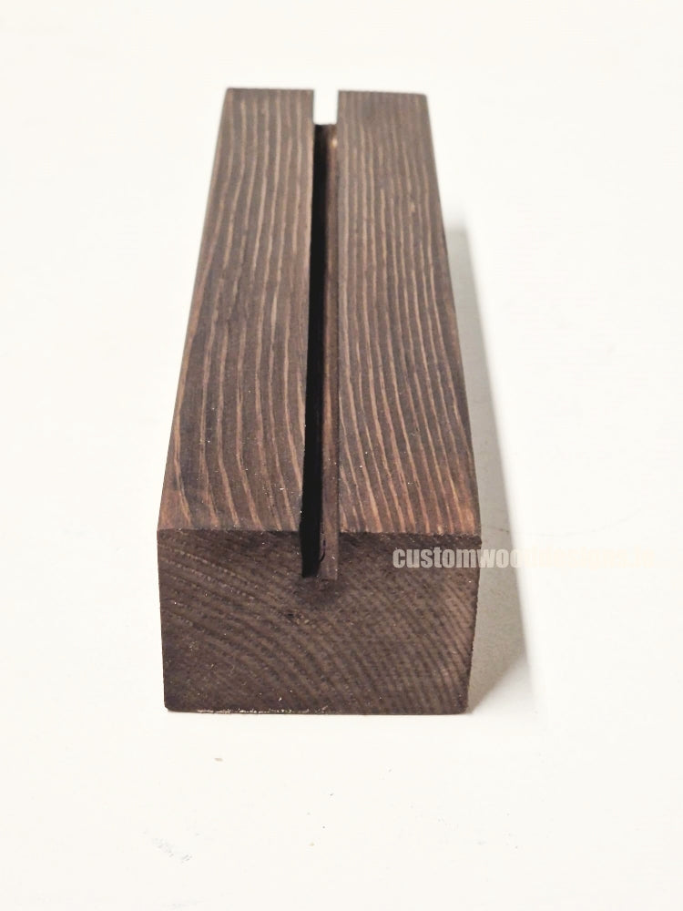 Load image into Gallery viewer, A4 Rustic Brown Pine Display Block – Black (Pack of 10) - Custom Wood Designs