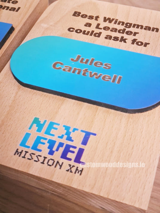 Custom Wood Designs Ireland Custom Awards Ireland Wooden Awards Sustainable awards Corporate Awards Ireland Bespoke Wooden Awards Ireland Laser engraved plaques Ireland Employee Awards Ireland (10)