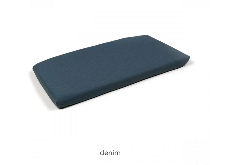 Load image into Gallery viewer, Nardi denim net bench cushion for sofa, designed for outdoor patio furniture, providing comfortable seating.