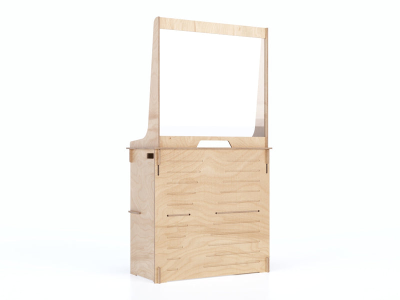 Load image into Gallery viewer, Display stand by Esposit for Safe & Sound products, showcasing a sleek, sturdy black display holder for retail use.