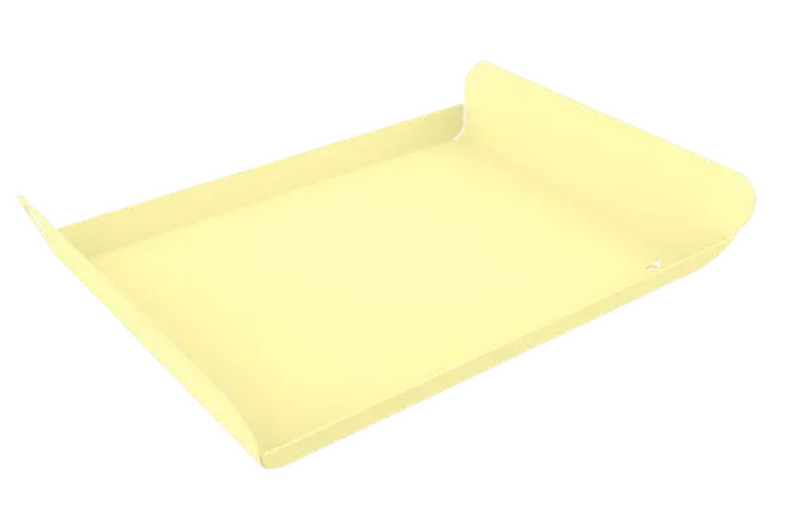 Load image into Gallery viewer, Fermob metal ALTO tray, 23x17 cm, frosted lemon design, outdoor use, sturdy metal surface for serving and display.