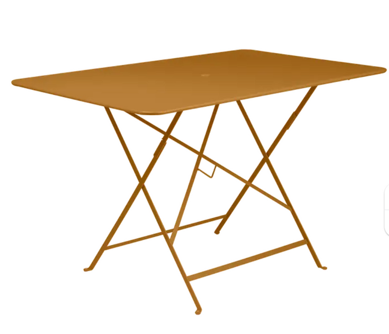 Load image into Gallery viewer, Fermob foldable bistro table, 117 x 77 cm, outdoor metal furniture with a sleek, modern design and sturdy construction.