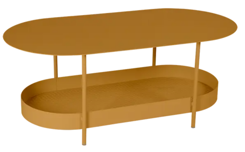 Load image into Gallery viewer, Fermob Salsa Low Table in ginger finish, measuring 113 x 58cm, with a sleek modern design and smooth surface.