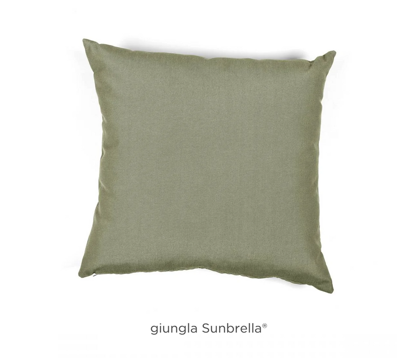 Load image into Gallery viewer, Nardi outdoor decorative cushion with tropical green leaf pattern, made by Custom Wood Designs, suitable for outdoor seating.