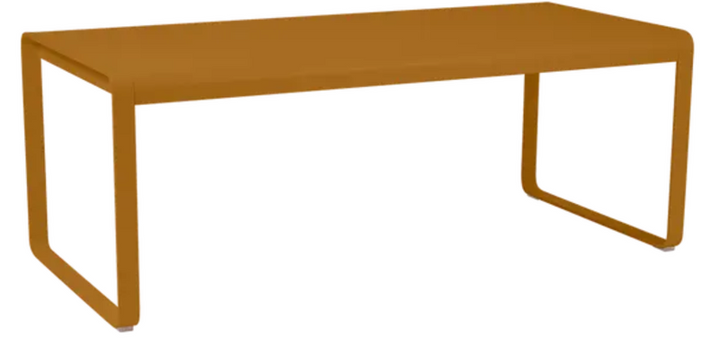 Load image into Gallery viewer, Fermob Bellevie outdoor metal dining table, 196 x 90 cm, eight-seater, with a modern design for outdoor patio or garden spaces.